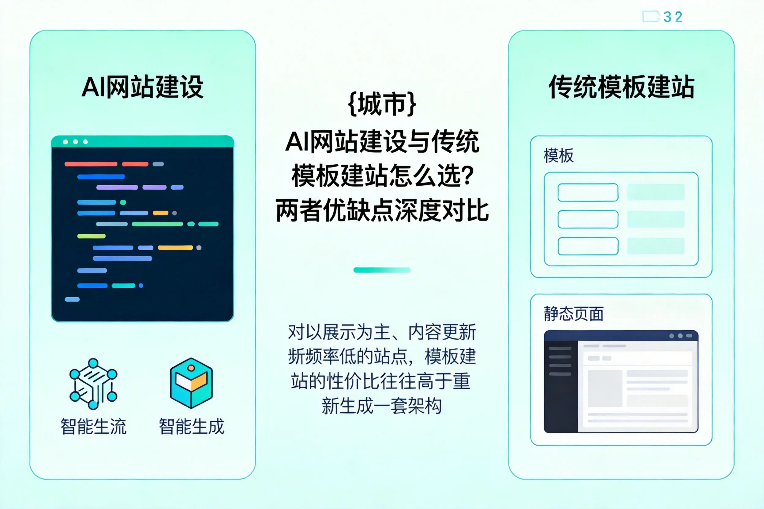 红河AI网站建设与传统模板建站怎么选?两者优缺点深度对比