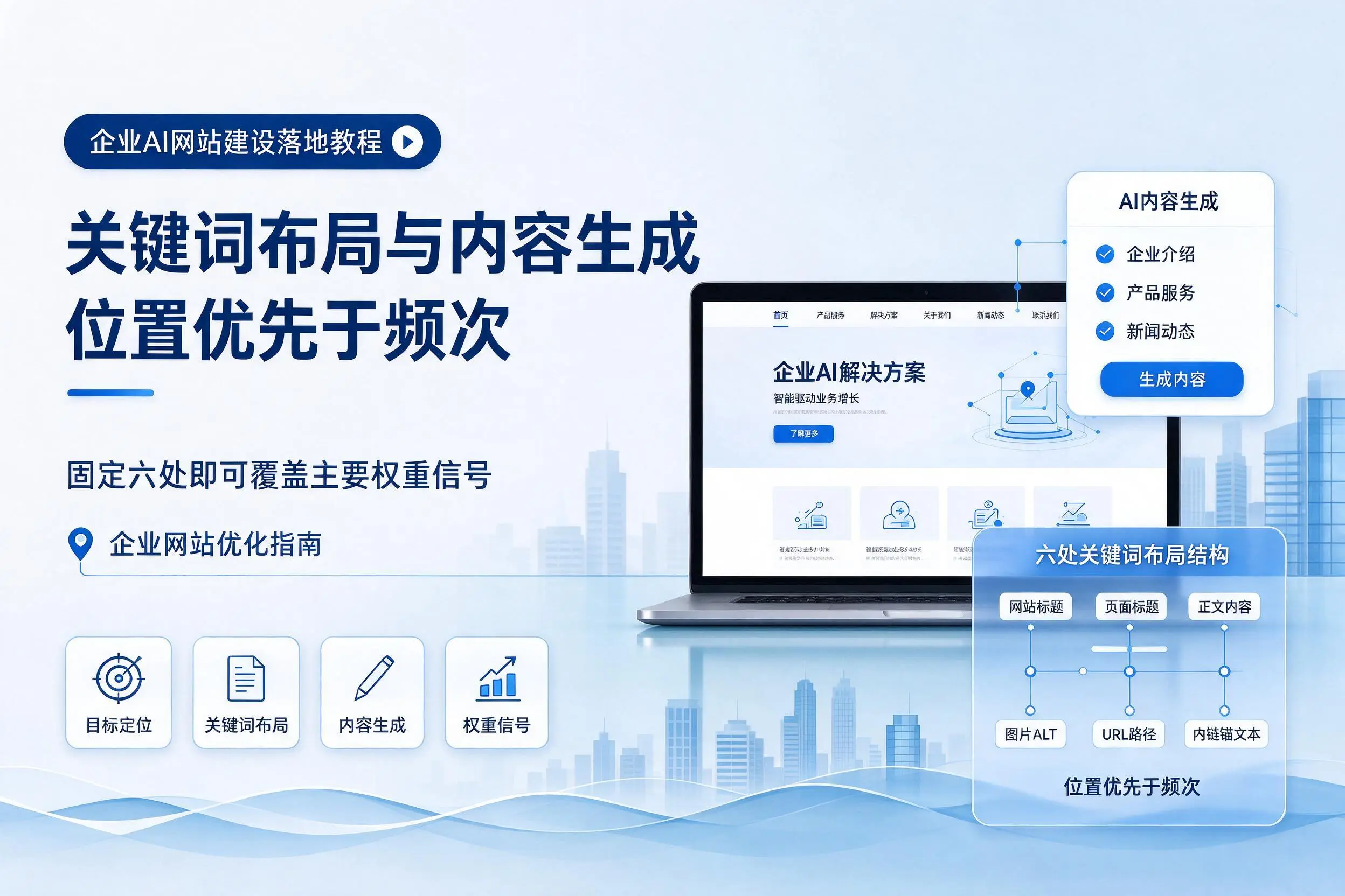 红河企业AI网站建设落地教程:关键词布局与内容生成
